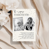 2 モダンフォトサプライズ30th誕生日招待状 招待状