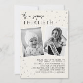 2 モダンフォトサプライズ30th誕生日招待状 招待状 (正面)