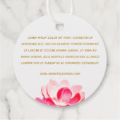 2"ラウンドウォーターカラーマグノリアフローラティール（緑がかった色）つるラベル フェイバータグ (裏面)