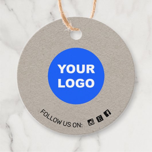 2"ラウンドクラフト追加ロゴと説明文字Fav フェイバータグ (正面)