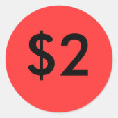 $2 ラウンドシール (正面)