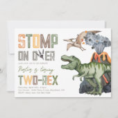 2-レックスディノ誕生日招待状 招待状 (正面)