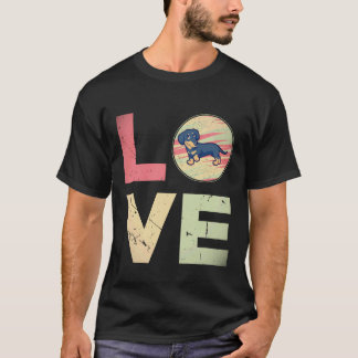 2 レトロ ヴィンテージ ダックスフンド ドッグマム ギフト ダックスフント Tシャツ