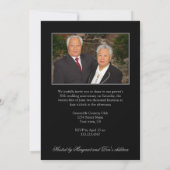 #2 ヴィンテージ ダマスク 25周年結婚記念日 招待状 (裏面)