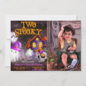 2 不気味 - 2歳の誕生日(写真付き) 招待状 (正面)