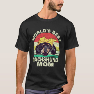 2 世界で一番のダックスフントのパパ ヴィンテージ Tシャツ