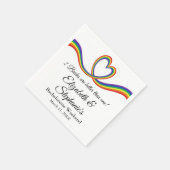 2 人の花嫁が 1 人よりいい レズビアン独身最後の夜  スタンダードカクテルナプキン (角)