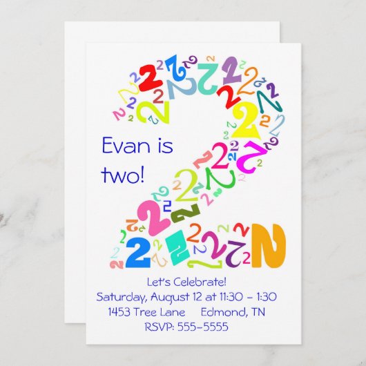 2! 招待状 (正面/裏面)