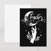 2 – 教師感動的シャツ、ミニマル先生 出欠カード (正面/裏面)