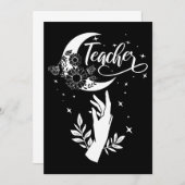 2 – 教師感動的シャツ、ミニマル先生 招待状 (正面/裏面)