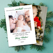 2 枚の写真 赤ちゃんの発表 ワンダフルライフ クリスマス