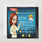 #2 楽しい天気パーティーの招待状 招待状 (正面)