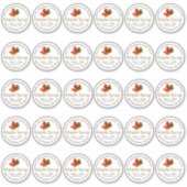 2"標準メイソンジャーのふたラベルメープルシロップ シール (正面)