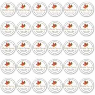 2"標準メイソンジャーのふたラベルメープルシロップ シール