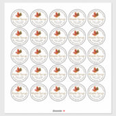 2"標準メイソンジャーのふたラベルメープルシロップ シール (シート)