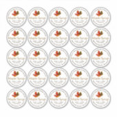 2"標準メイソンジャーのふたラベルメープルシロップ シール (正面)