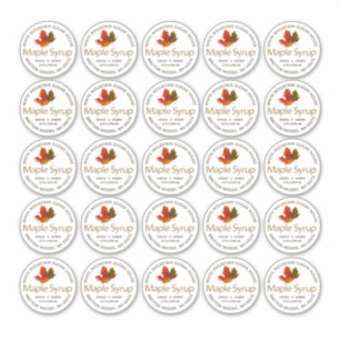 2"標準メイソンジャーのふたラベルメープルシロップ シール