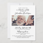 2 – 生活の写真お祝い/葬儀/メモリアル 招待状 (正面)