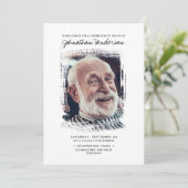 2 – 生活の写真お祝い/葬儀/メモリアル 招待状 (スタンド正面)