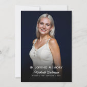 2 – 生活の写真お祝い/葬儀/メモリアル 招待状 (裏面)