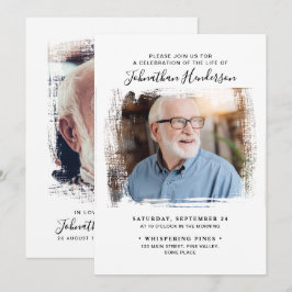 2 – 生活の写真お祝い/葬儀/メモリアル 招待状