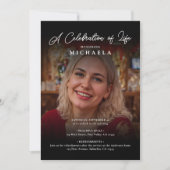 2 – 生活の写真お祝い/葬儀/メモリアル 招待状 (正面)