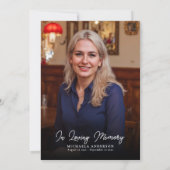 2 – 生活の写真お祝い/葬儀/メモリアル 招待状 (裏面)