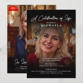 2 – 生活の写真お祝い/葬儀/メモリアル 招待状