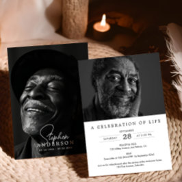 2 – 生活の写真お祝い/葬儀/メモリアル 招待状