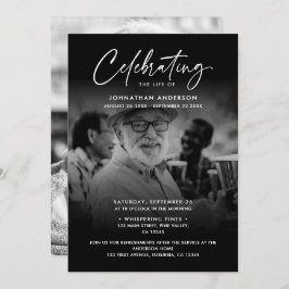 2 – 生活の写真お祝い/葬儀/メモリアル 招待状