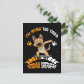 2 私はドイツ牧羊犬のために疲れすぎることはない ポストカード (スタンド正面)