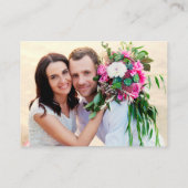 2 結婚 QR RSVP詳細写真ホットピンク エンクロージャーカード (裏面)