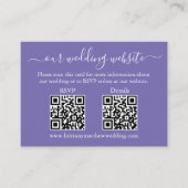 2 結婚 QR RSVP詳細写真Periwinkle エンクロージャーカード (正面)