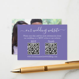 2 結婚 QR RSVP詳細写真Periwinkle エンクロージャーカード