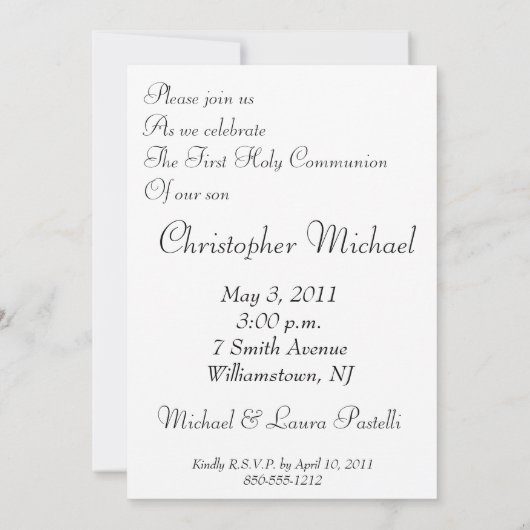 2，聖餐式 招待状 (裏面)