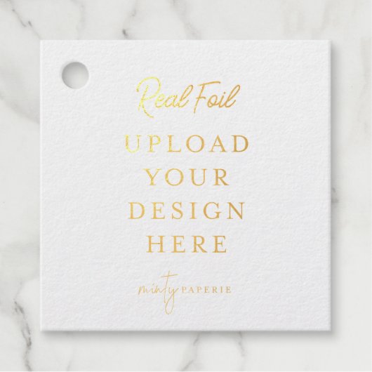 2" 角 タグ ゴールド フォイル 印刷 - 自分で作る (正面)