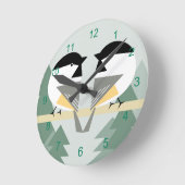 2《鳥》アメリカゴガララウンドクロック ラウンド壁時計 (傾斜)