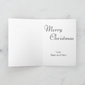 2 (鳥)ショウジョウコウカンチョウの赤いボーダー5x7クリスマスカード シーズンカード (内部)