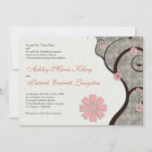 2 1匹のキスをするな蝶結婚式招待状はなります 招待状 (裏面)