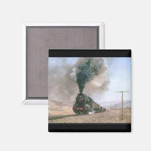 2-10-0 No 56309不毛の蒸気列車を横切る マグネット (正面/裏面)