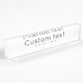 2"×10"×1"のオーダーメイド デスクネームプレート