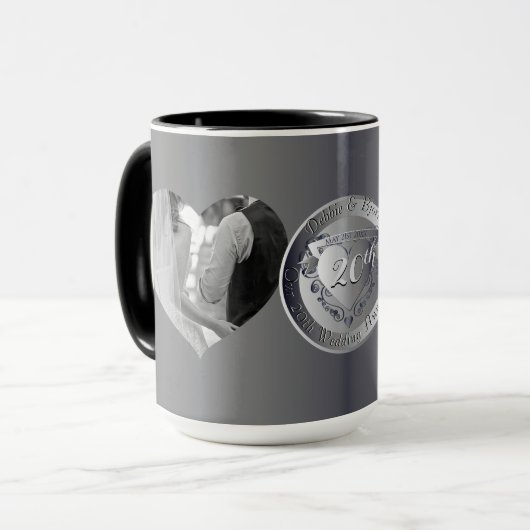 2 10th,20th,25,70th 結婚s Anniversary マグカップ (正面左)