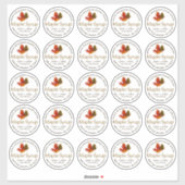 2 1/2"ワイドマウスメイソン瓶のふたラベルメープルシロップ シール (シート)