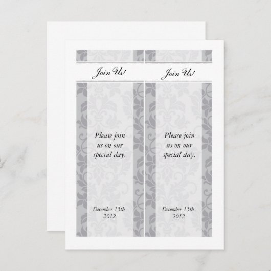 2 2トーングレーダマスク日付ブックマークを保存 案内ポストカード (正面/裏面)