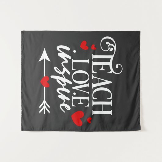 2/2愛教えシャツ幼稚園先生 タペストリー (正面(横))