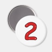 2、2歳、2、2歳、日付、数値2 マグネット (正面/裏面)