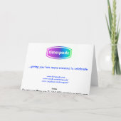 2,222,222,222秒カード(前パーソナライズされた面) カード (裏面)