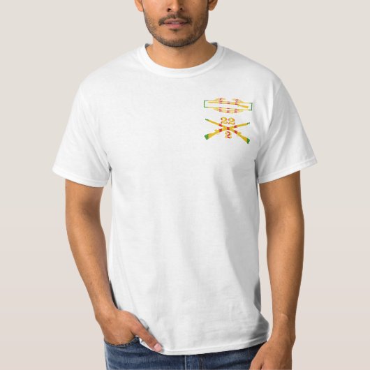 2/22nd Inf VSR CIB及び交差させたライフルのワイシャツ Tシャツ (正面)