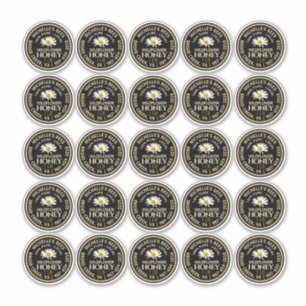 2.25インチハニーメイソンびん蓋ラベル防水デイジー シール