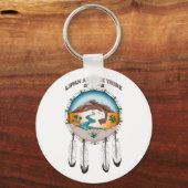 2.25インチ基本ラウンドグローバルシールドキーチェーン キーホルダー (正面)